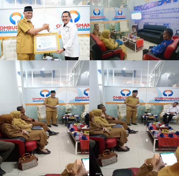 Gubernur Sumatera Barat, Mahyeldi Ansharullah menerima penghargaan dari Ombudsman Republik Indonesia atas penilaian terhadap kepatuhan penyelenggaraan pelayanan publik tahun 2022